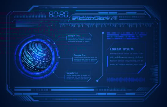 Modern HUD Technology Background vector
