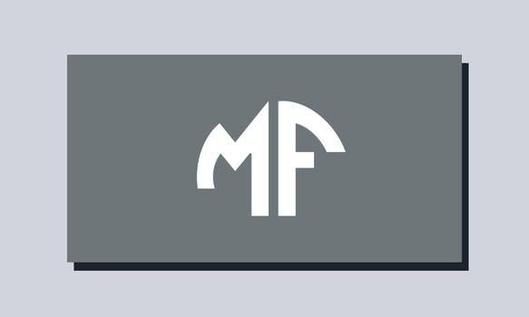 Alphabet letters Initials monogram logo MF, FM, M and F vector