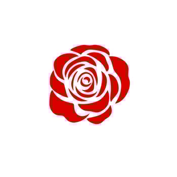 Illustration vector graphic of element symbol rose flower