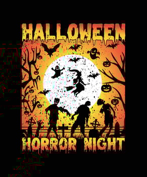Halloween, Vintage T-shirt Design vector