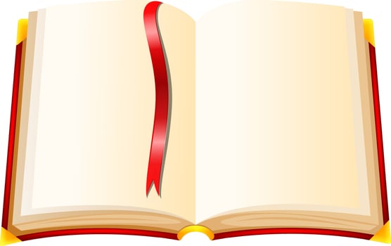book with red cover on a white background vector