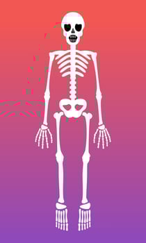 Skeleton Graphic Logo Vector