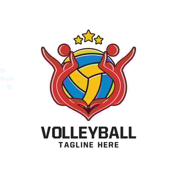 Volleyball Sport Logo Emblem Design vector