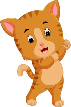 cute cat cartoon vector
