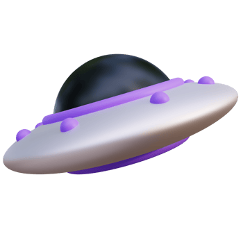 Flying UFO 3D Illustration. Highly Rendered Alien Spaceship 3D Illustration, Suitable for Landing Page or Mobile App Design png