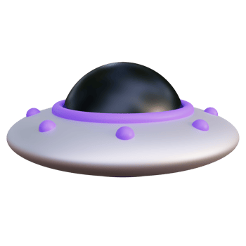 UFO Alien 3D Illustration. Highly Rendered Alien Spaceship 3D Illustration, Suitable for Landing Page or Mobile App Design png