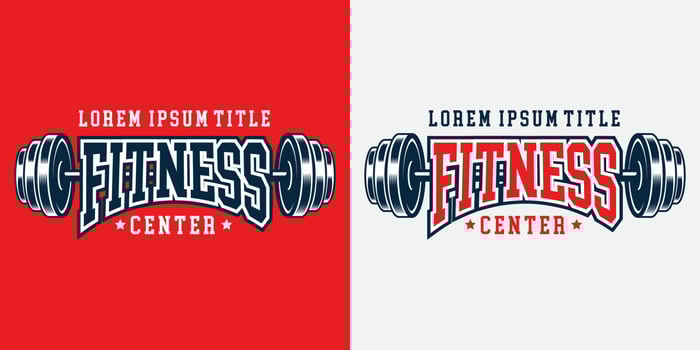 Fitness logo template. Gym modern logotype vector. Fit for sport logo, brand, company, health center, poster, sticker, emblem, badge. Vector eps 10.