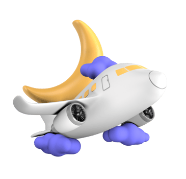 night plane flight 3d icon png