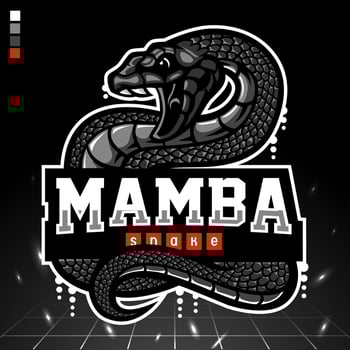Black mamba mascot. e sports logo vector