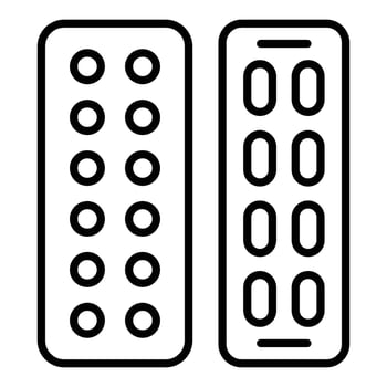 Pills Packet Icon Style vector