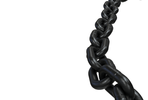 3d render realistic chain png