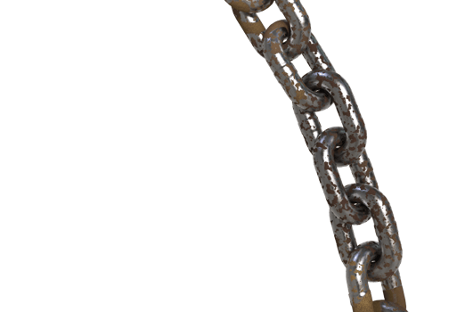 3d render realistic chain png