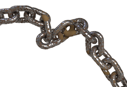 3d render realistic chain png