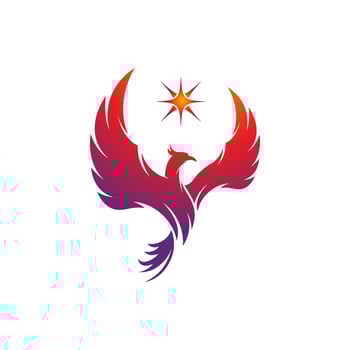 Phoenix vector icon illustration