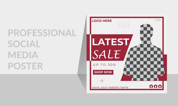 Fashion Style Social Media Poster Design Vector File Template