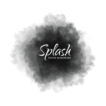 Hand drawn black soft watercolor splash design vector