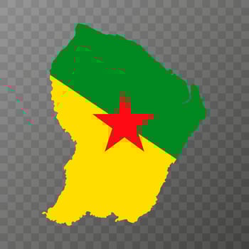 French Guyana Map. Region of France. Vector illustration.