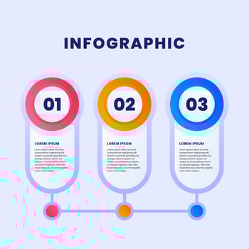 Infographic color gradient with concept business graphic template vector
