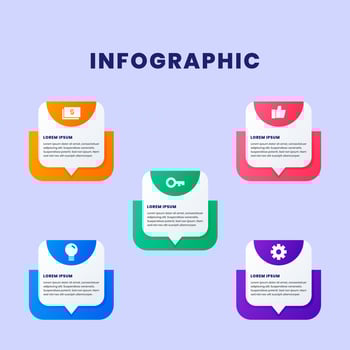 Business data visualization. Process chart. Abstract elements of graph, diagram with steps, options, parts or processes. Vector business template for presentation. Creative concept for infographic.