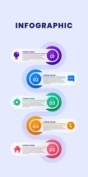 Vector Graphic of Timeline Infographics Design. with modern purple, blue, orange, and pink color scheme. Perfect for you use