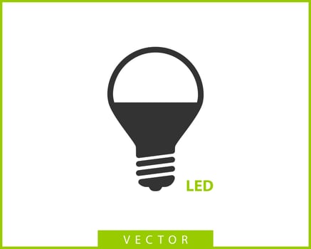 Light bulb icon vector. Llightbulb idea logo concept. Lamp electricity icons web design element. Led lights isolated silhouette. vector