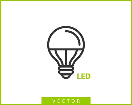 Light bulb icon vector. Llightbulb idea logo concept. Lamp electricity icons web design element. Led lights isolated silhouette. vector