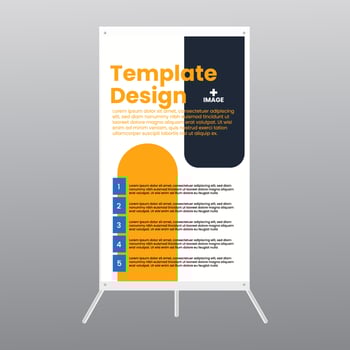 template y banner design show exhibition display promotion vector