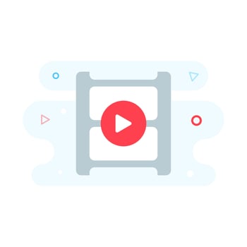 Tab to play video concept illustration flat design vector eps10. modern graphic element for landing page, empty state ui, infographic, icon