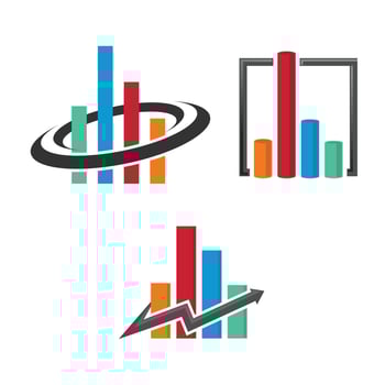 Set of business finance logo vector
