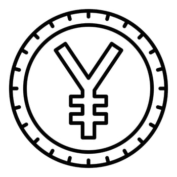 Chinese Yuan Icon Style vector
