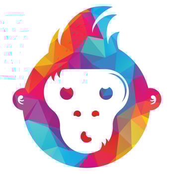 Monkey vector logo design.