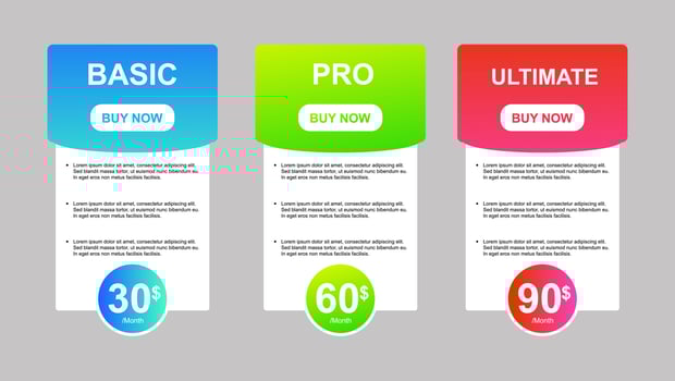 Price list design vector