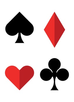 playing card symbols vector design illustration isolated on white background