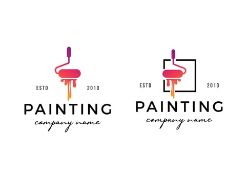 City Paint Logo, house paint, painting services, painting logo vector