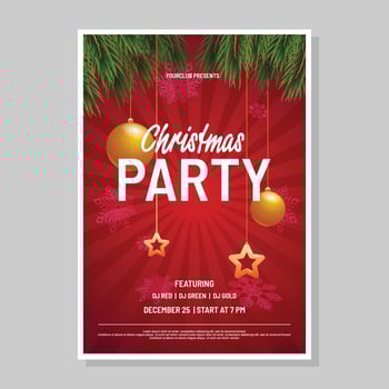 Christmas Party Poster vector