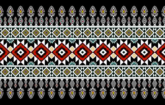 Geometric ethnic pattern Oriental and Asia traditional style. Colorful tone. Design for tile, ceramic, background, wallpaper, clothing, wrapping paper, fabric, and Vector illustration. pattern style