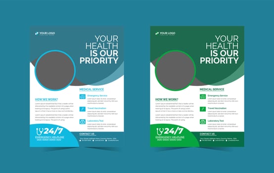 MEDICAL FLYER DESIGN vector