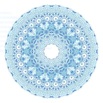 Mandala ornament outline doodle hand-drawn illustration. Vector henna tattoo style, can be used for textile, coloring books, phone case print, greeting cards etc