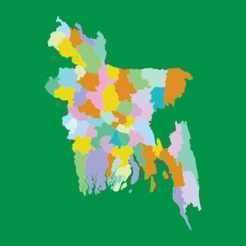 Bangladesh Map allocation, BD Map, Country Map vector