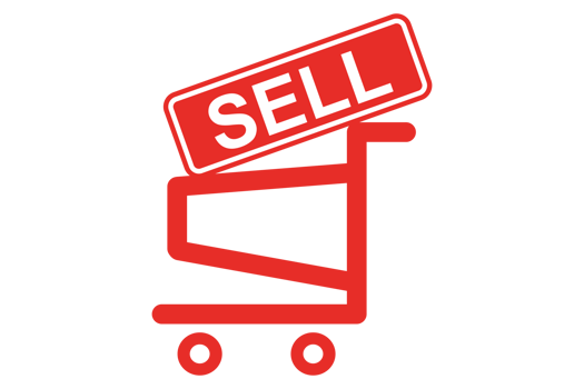 red selling trolley basket png