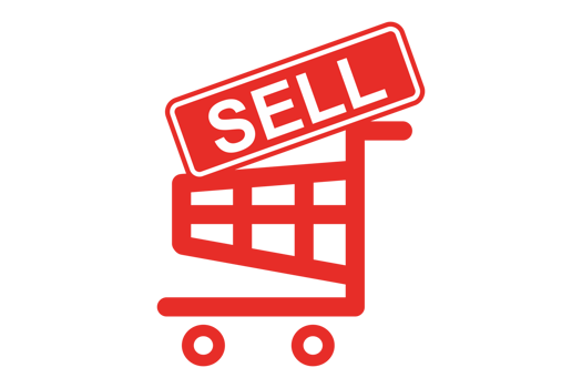 red selling trolley basket png
