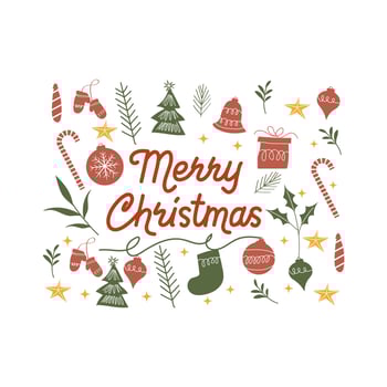 Christmas Label and Retro Christmas Badge Vector Design. decoration elements, symbols, icons, frames, Ornaments and Ribbons, visible. Merry Christmas and Happy Holidays typography.for banners, posters
