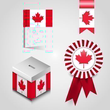Canada Flag set vector