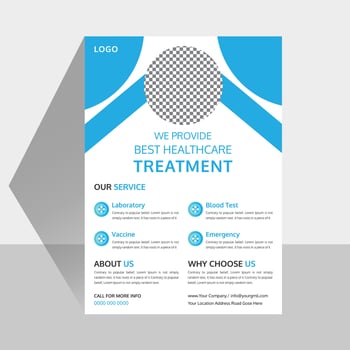 Medical Flyer Design Free Vector template