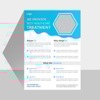 Medical Healthcare Flyer Design Template Vector