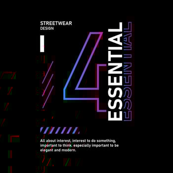 Essential streetwear design graphic for clothing vector