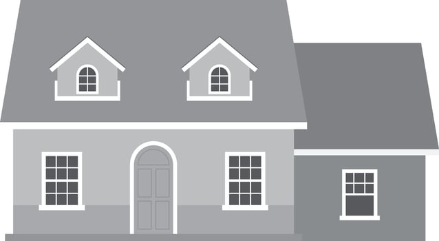 cape cod house vector