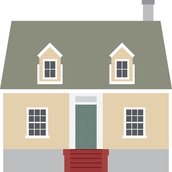 cape cod house vector