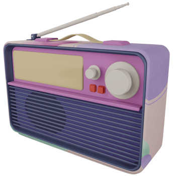 3D Radio Isolated Object With High Quality Render png