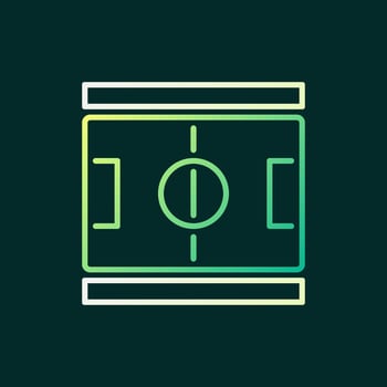 Soccer Field outline colored icon - vector Football Pitch sign